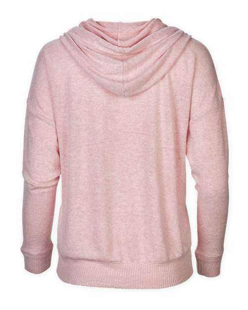 Boxercraft BW1501 Women&#39;s Cuddle Fleece Hooded Pullover - Blush Heather - HIT a Double - 2