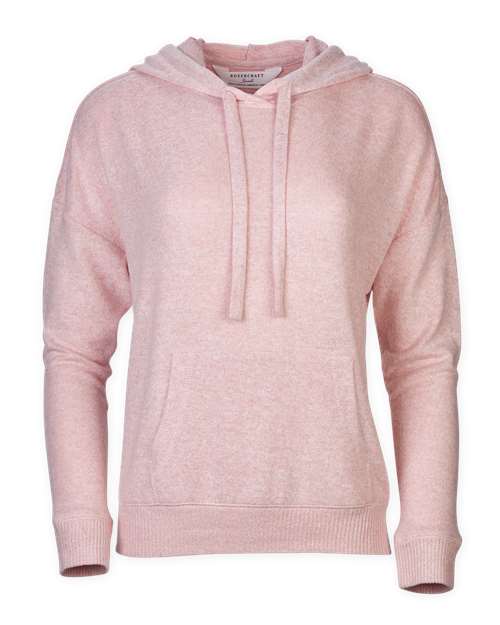Boxercraft BW1501 Women&#39;s Cuddle Fleece Hooded Pullover - Blush Heather - HIT a Double - 1