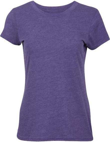 Boxercraft BW2101 Women&#39;s Tri-Blend T-Shirt - Purple Heather&quot; - &quot;HIT a Double