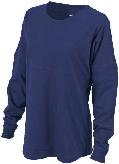 Boxercraft BW3514 Women&#39;s Pom Pom Long Sleeve Jersey T-Shirt - Navy - HIT a Double - 1