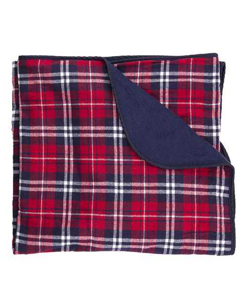 Boxercraft FB250 Flannel Blanket - Navy Red - HIT a Double - 1