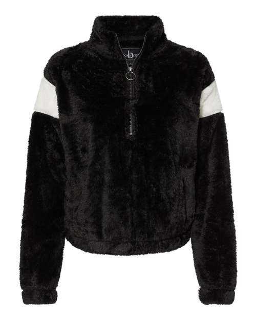 Boxercraft FZ04 Women's Remy Fuzzy Fleece Pullover - Black Natural - HIT a Double