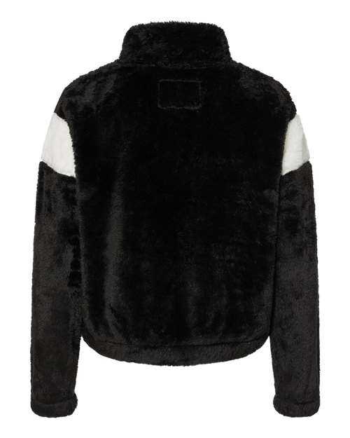 Boxercraft FZ04 Women's Remy Fuzzy Fleece Pullover - Black Natural - HIT a Double