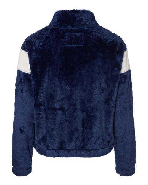 Boxercraft FZ04 Women's Remy Fuzzy Fleece Pullover - Navy Natural - HIT a Double