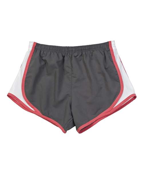 Boxercraft P62 Womens Velocity 3 1 2&quot; Running Shorts - Grey Coral White - HIT a Double