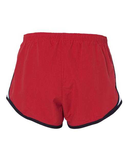 Boxercraft P62 Womens Velocity 3 1 2&quot; Running Shorts - Red Black White - HIT a Double