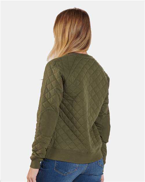Boxercraft R08 Women&#39;s Quilted Pullover - Olive - HIT a Double - 2