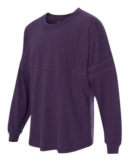 Boxercraft T14 Women&#39;s Jersey Pom Pom Long Sleeve T-Shirt - Purple - HIT a Double