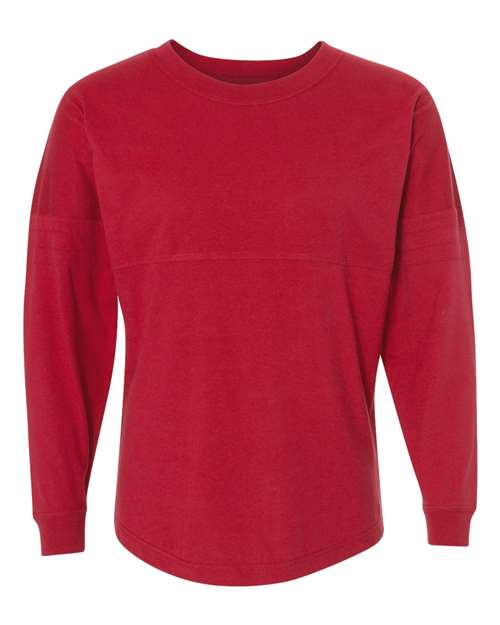 Boxercraft T14 Women's Jersey Pom Pom Long Sleeve T-Shirt - Red - HIT a Double