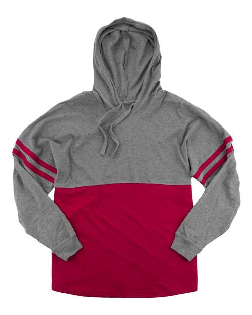 Boxercraft T18 Women&#39;s Hooded Pom Pom Jersey - Granite Red - HIT a Double