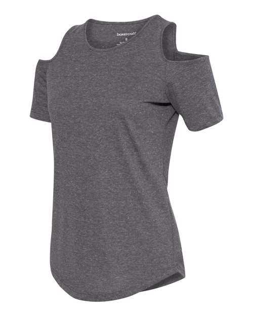 Boxercraft T32 Women's Cold Shoulder T-Shirt - Granite - HIT a Double