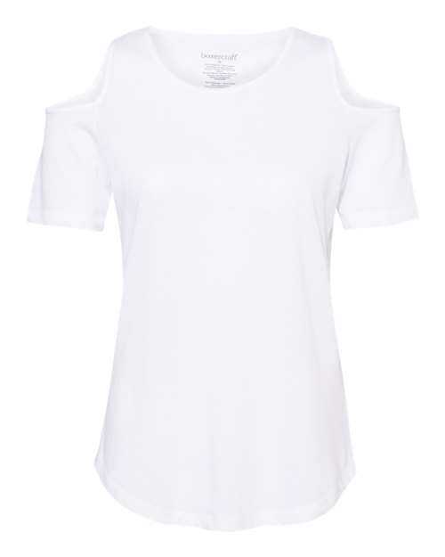 Boxercraft T32 Women's Cold Shoulder T-Shirt - White - HIT a Double