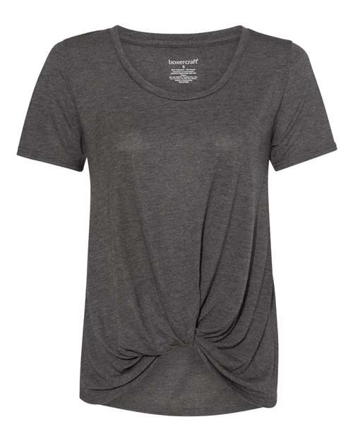 Boxercraft T52 Women's Twisted T-Shirt - Charcoal - HIT a Double