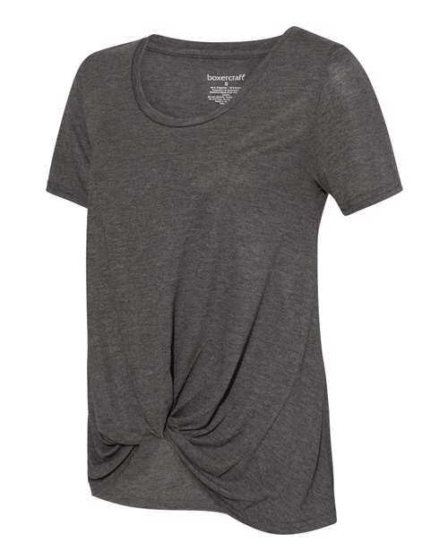 Boxercraft T52 Women&#39;s Twisted T-Shirt - Charcoal - HIT a Double