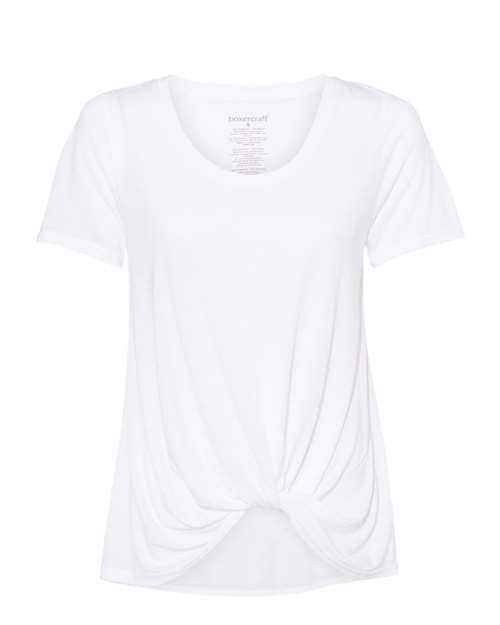 Boxercraft T52 Women&#39;s Twisted T-Shirt - White - HIT a Double