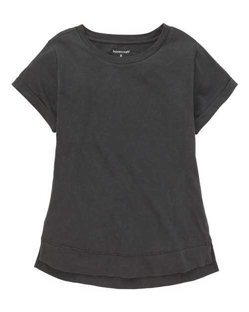 Boxercraft T57 Women&#39;s Vintage Cuff T-Shirt - Black - HIT a Double