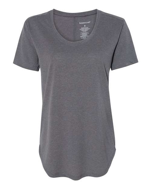 Boxercraft T61 Womens At Ease Scoop Neck T-Shirt - Granite - HIT a Double