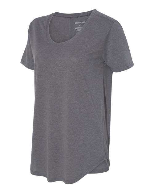 Boxercraft T61 Womens At Ease Scoop Neck T-Shirt - Granite - HIT a Double
