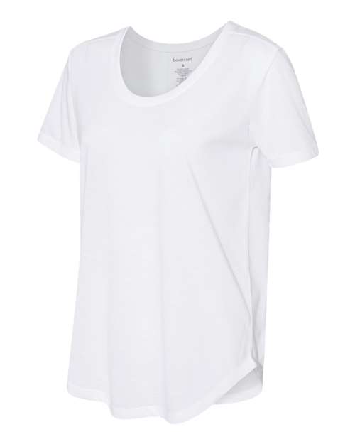 Boxercraft T61 Womens At Ease Scoop Neck T-Shirt - White - HIT a Double