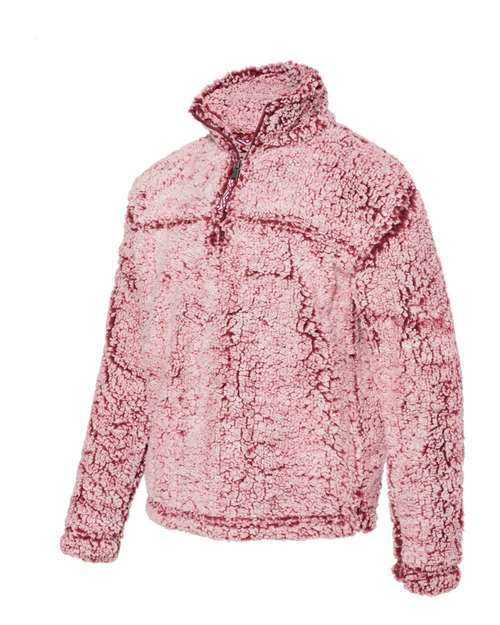 Boxercraft YQ10 Youth Sherpa Quarter-Zip Pullover - Frosty Garnet - HIT a Double