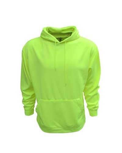 Bright Shield B309 Adult Performance Pullover Hood with Bonded Polar Fleece - Safety Green - HIT a Double