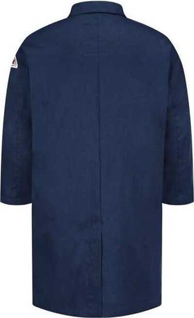Bulwark KLL6 Concealed Snap Front Lab Coat - EXCEL FR ComforTouch - 6 oz. - Navy - HIT a Double - 2