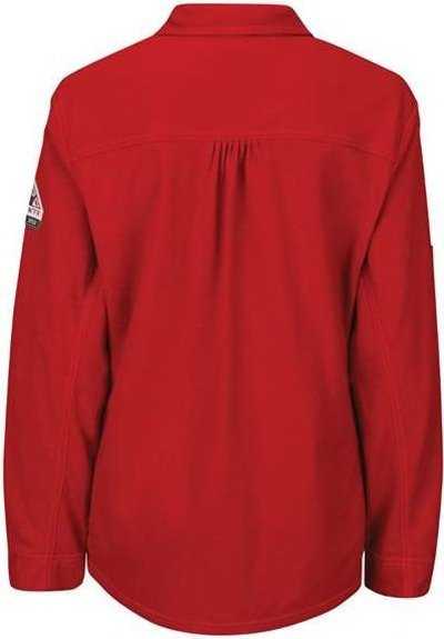 Bulwark QT15 iQ Series Women&#39;s Long Sleeve Polo with 4-Button Placket - Red - HIT a Double - 2