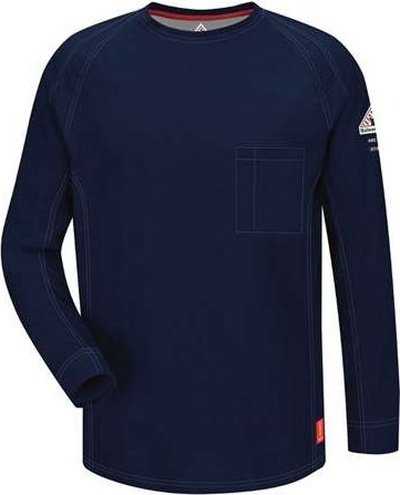 Bulwark QT32L Flame Resistant Long Sleeve Shirt - Long Sizes - Dark Blue - HIT a Double - 1