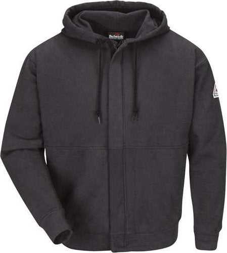 Bulwark SEH4L Zip-Front Hooded Sweatshirt - Long Sizes - Charcoal - HIT a Double - 1