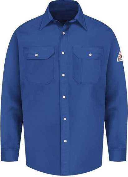 Bulwark SES2L Snap-Front Uniform Shirt - EXCEL FR Long Sizes - Royal Blue - HIT a Double - 1