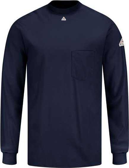 Bulwark SET2 Knit Long Sleeve T-Shirt - Navy - HIT a Double - 1