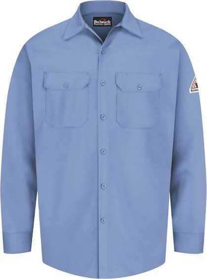 Bulwark SEW2L Flame Resistant Excel Work Shirt Long Sizes - Light Blue - HIT a Double - 1