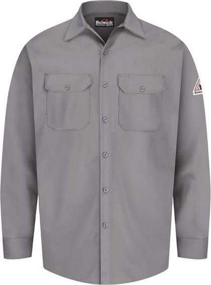 Bulwark SEW2L Flame Resistant Excel Work Shirt Long Sizes - Silver Gray - HIT a Double - 1