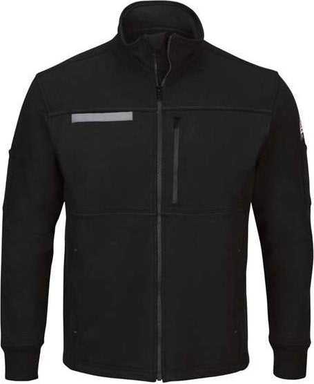 Bulwark SEZ2 Zip Front Fleece Jacket-Cotton /Spandex Blend - Black - HIT a Double - 1