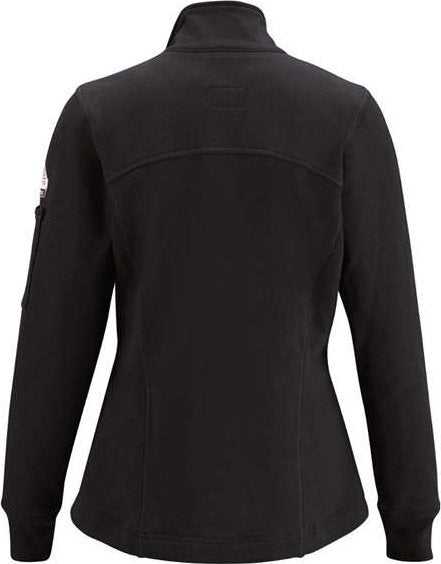 Bulwark SEZ3 Women's Zip Front Fleece Jacket-Cotton/Spandex Blend - Black - HIT a Double - 1