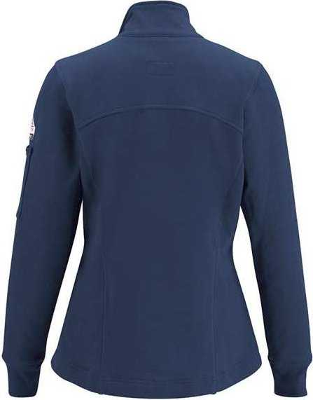 Bulwark SEZ3 Women&#39;s Zip Front Fleece Jacket-Cotton/Spandex Blend - Navy - HIT a Double - 2