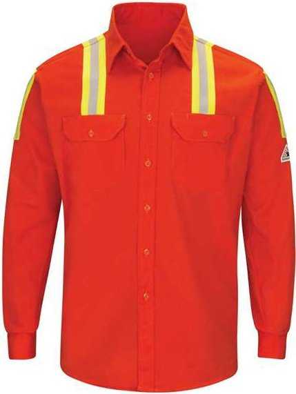Bulwark SLATOR Enhanced Visibility Long Sleeve Uniform Shirt - Orange - HIT a Double - 1