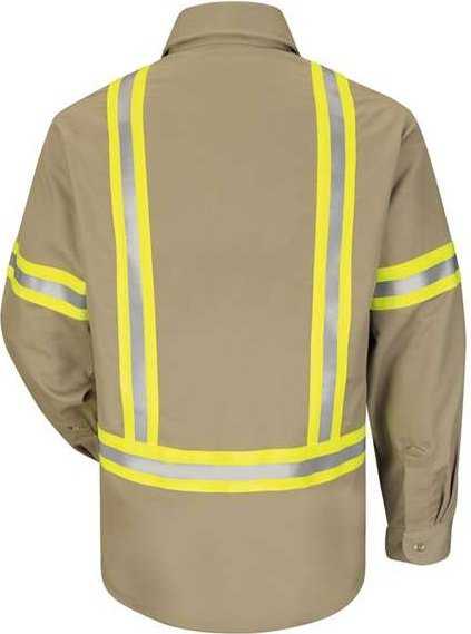 Bulwark SLDT Enhanced Visibility Uniform Shirt - Khaki - HIT a Double - 2