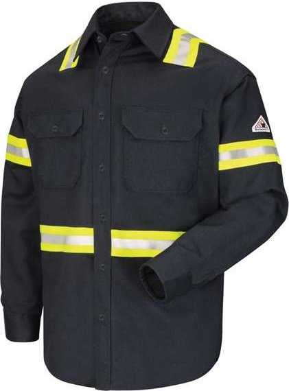 Bulwark SLDT Enhanced Visibility Uniform Shirt - Navy - HIT a Double - 1