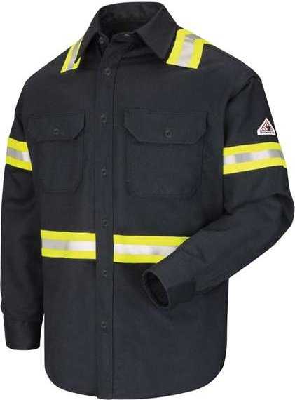 Bulwark SLDTL Enhanced Visibility Uniform Shirt - Long Sizes - Navy - HIT a Double - 1