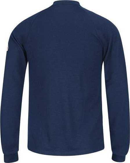 Bulwark SML2 Long Sleeve Henley Shirt- CoolTouch2 - Navy - HIT a Double - 2