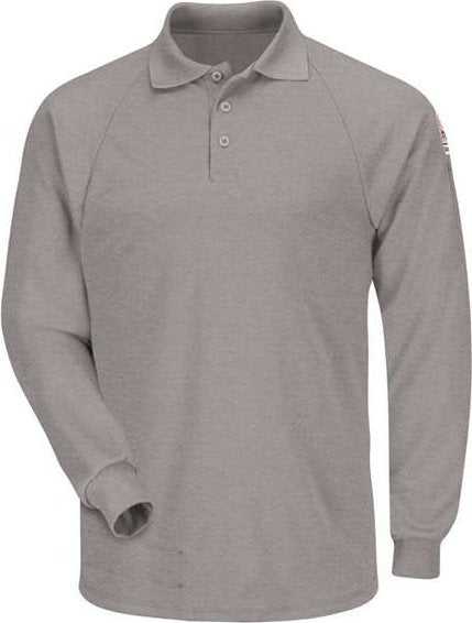 Bulwark SMP2 Classic Long Sleeve Polo - CoolTouch2 - Gray - HIT a Double - 1