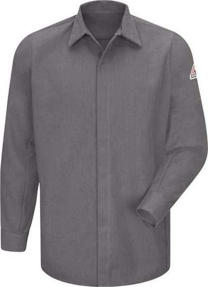 Bulwark SMS2L Concealed-Gripper Pocketless Long Sleeve Shirt - CoolTouch 2 - Long Sizes - Gray - HIT a Double - 1