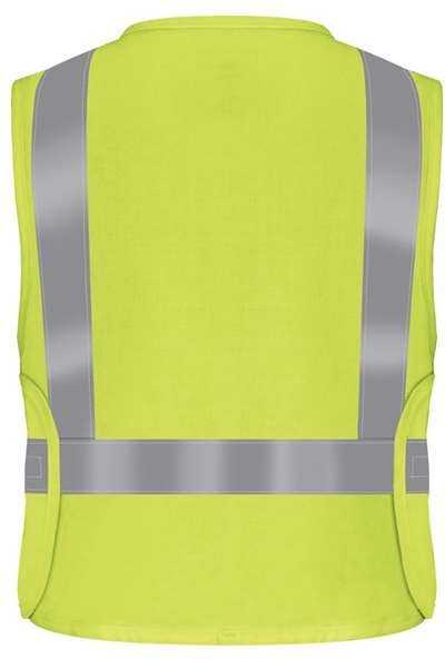 Bulwark VMV4HV Hi-Visibility Flame-Resistant Safety Vest - Yellow/ Green - HIT a Double - 2