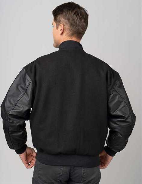 Burk's Bay 5000 Classic Varsity Jacket - Black - HIT a Double - 1