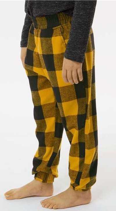 Burnside 4810 Youth Flannel Joggers - Gold/ Black - HIT a Double - 3