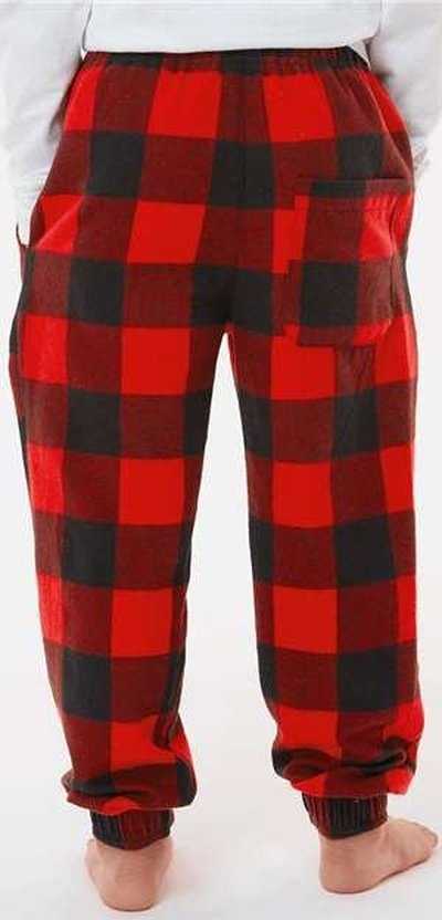 Burnside 4810 Youth Flannel Joggers - Red/ Black - HIT a Double - 4