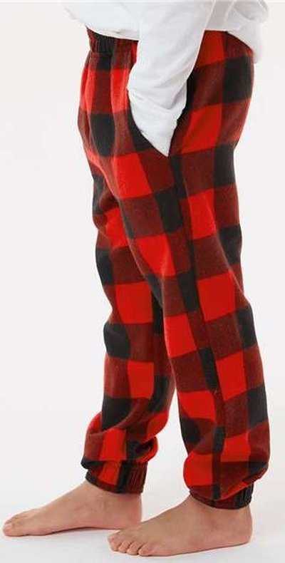 Burnside 4810 Youth Flannel Joggers - Red/ Black - HIT a Double - 3