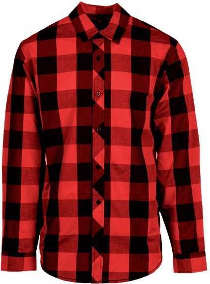 Burnside 8203 Buffalo Plaid Long Sleeve Shirt - Red/ Black - HIT a Double - 1