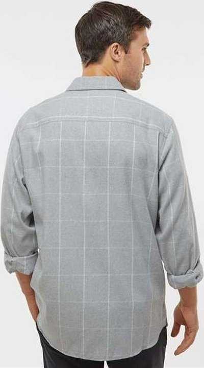 Burnside 8210 Yarn-Dyed Long Sleeve Flannel Shirt - Gray/ White - HIT a Double - 4